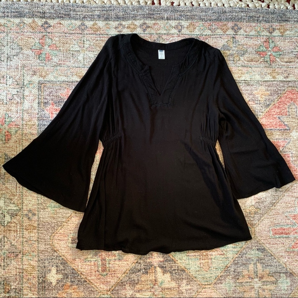 Old Navy Black Bell Sleeves Top